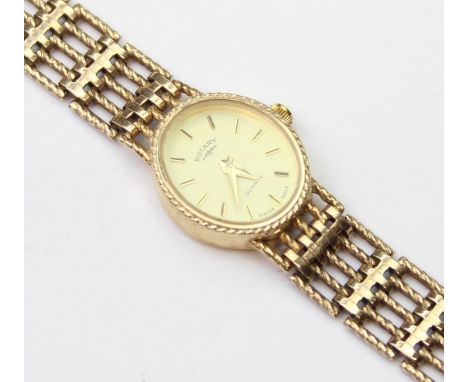 [14.49g] - a vintage ladies Rotary watch with 9ct gold case and strap, marked for Birmingham 1989, presented in original box,
