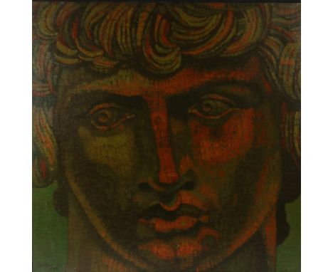 Sigmund Pollitzer (British, 1913-1982) Antinous, signed and dated 68, oil on canvas, 84cm x 84cmBorn in London in 1913, Arthu