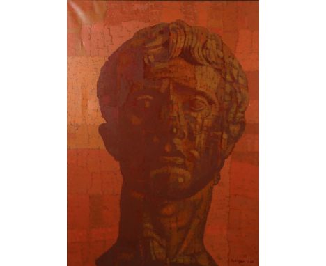 Sigmund Pollitzer (British, 1913-1982) Head of Augustus, signed and dated 69, oil on canvas, 80cm x 108cmBorn in London in 19