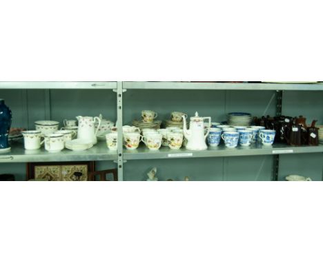 PART TEA SERVICE SETS, ROYAL STAFFORD, YE OLDE ENGLISH, OLD WILLOW BOWLS , SADLER TEAPOTS ETC.... 