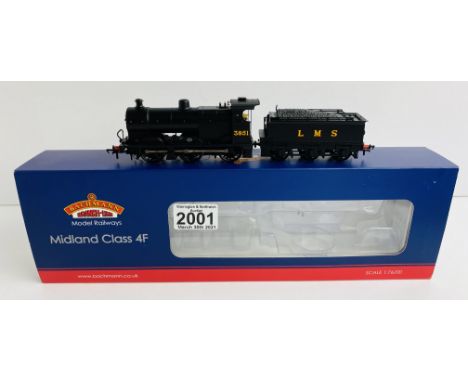 Bachmann 31-880 Class 4F 3851 Loco with Detail Pack, Instructions, Boxed - P&amp;P Group 1 (£14+VAT for the first lot and £1+