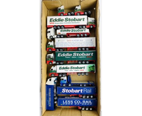 9x Oxford Diecast 1:76 'Eddie Stobart' HGV's All Unboxed - P&amp;P Group 1 (£14+VAT for the first lot and £1+VAT for subseque