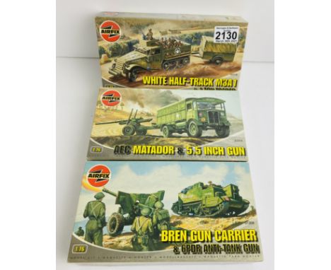3x Airfix Military Kits All Boxed - Contents remain unchecked, however appear complete  P&amp;P Group 1 (£14+VAT for the firs