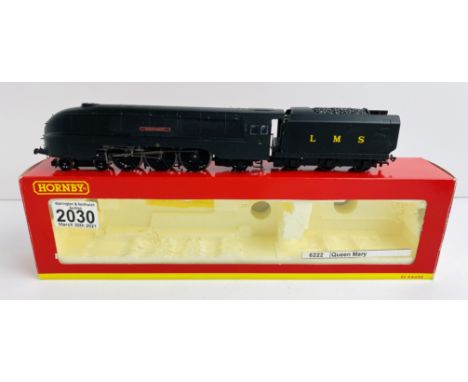 Hornby Streamliner Queen Mary (Repainted Black) Loco with NO Detail Pack, NO Instructions, Boxed - P&amp;P Group 1 (£14+VAT f