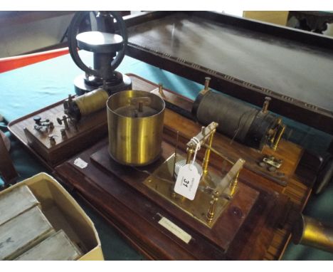 A Collection of Scientific Instruments to Include Barograph for Restoration, Induction Coil etc 