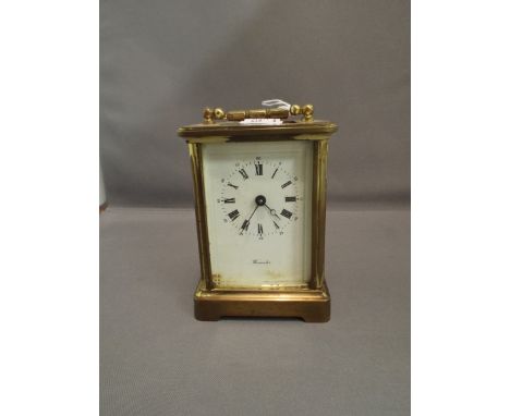 A French Brass Carriage Clock 