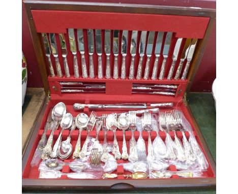 A canteen of K. Brite Ltd. E.P.N.S. Kings pattern cutlery