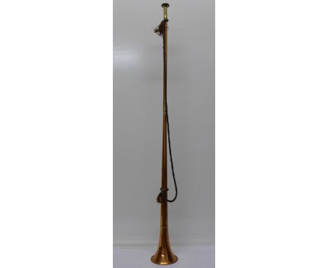 A copper hunting horn