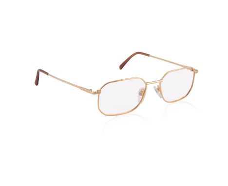 A PAIR OF GOLD VINTAGE FRAME GLASSES BY NEOSTYLE, in 18K gold, made in Germany, total gross weight approximately 22g
