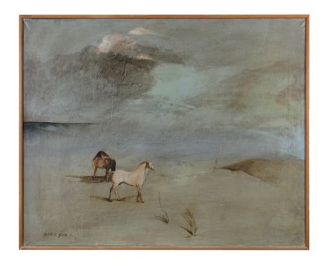 MARTA JOHN K (20TH/21ST CENTURY)Horses in an open landscapeOil on canvas, 71 x 87cm Signed 