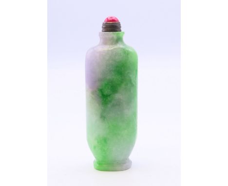A Chinese jade snuff bottle. 8 cm high.