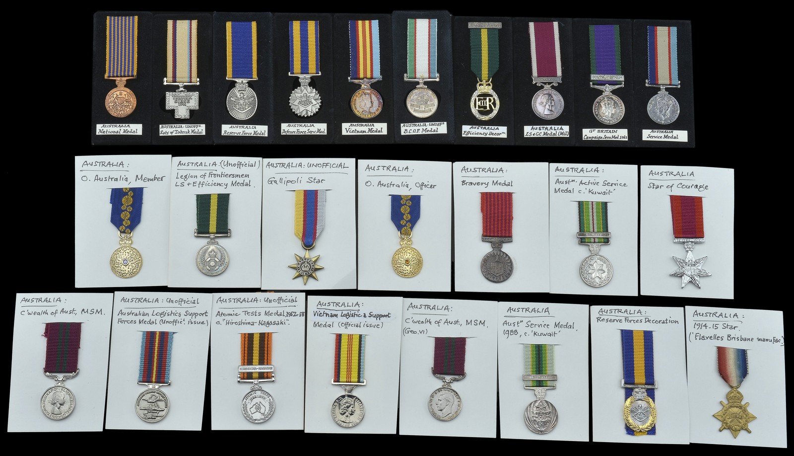 Australia, Order of Australia (2), Officer & Member; Star of Courage; Bravery Medal; Commonwealth