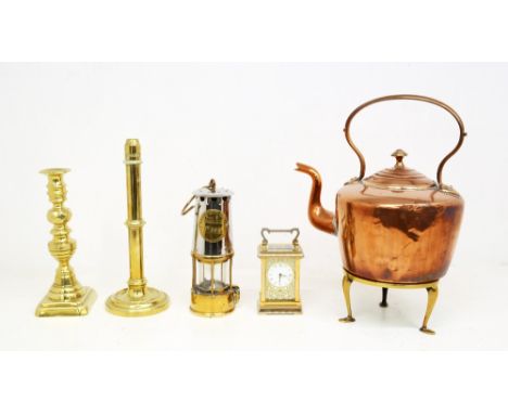 A mixed lot to include; a modern Made in England carriage clock, no makers mark and untested, an Eccles &amp; Manchester no. 