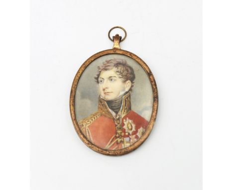 English School 19th Century after Sir Thomas Lawrence Portrait miniature of George IV (1762-1830) when Prince Regent wearing 