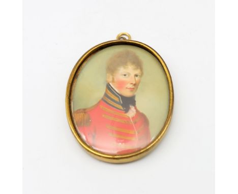 Napoleonic / Peninsular War:  attributed to James Leakey (English 1775-1865) Portrait miniature of Frederick Edward Morrice o