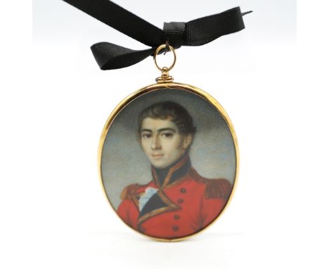 Napoleonic / Peninsular War: English School (early 19th Century) Portrait miniature of Lt Col William H Milnes (1788-1815), 1