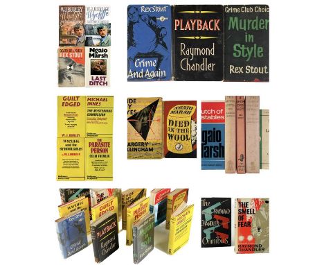Twenty works of detective fiction. RAYMOND CHANDLER. 'Playback,' original cloth, unclipped dj, heavy spotting to edge of text
