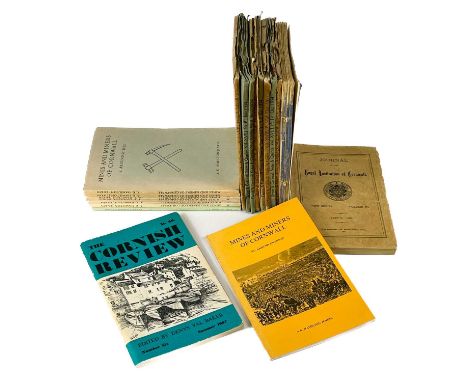 A. K. HAMILTON JENKIN. 'Mines and Miners of Cornwall'. Vols I, II, III, IV, XI, XIII, thin card wraps with some light sun ble