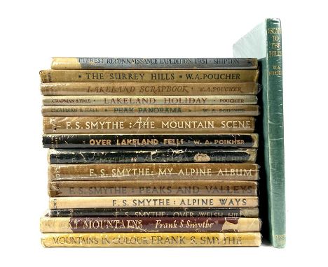 Fifteen works on mountaineering. F. S. SMYTHE. 'Peaks abd Valleys' 1938, 'Alpine Ways' 1945. 'Over Welsh Hills' 1942, 'Mounta