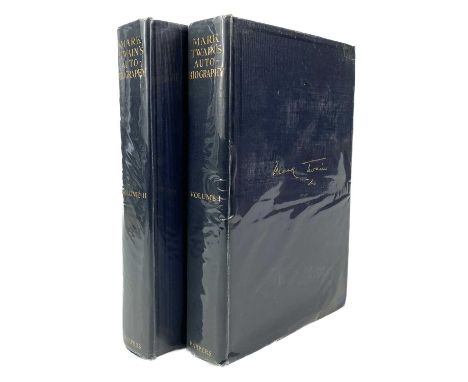 MARK TWAIN'S AUTOBIOGRAPHY Introduction by Albert Bigelow Paine (1924) Harper and Brothers Publishers. In two volumes. Orig c