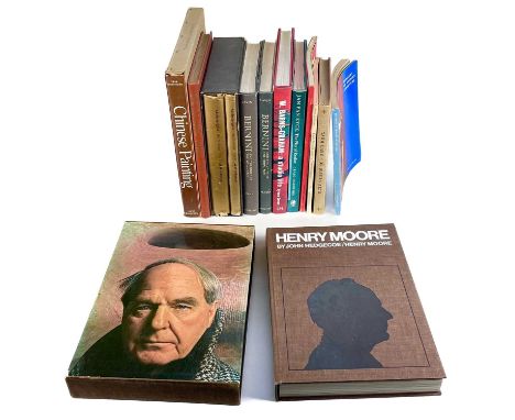 Thirteen works on sculpting and art. 'Henry Moore,' photographs by John Hedgecoe, first edition, original cloth, slip case, s