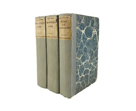 JANE AUSTEN R. W. Chapman’s 1923 Oxford edition of the Novels, three volumes, 1923 large paper ed, limited to 1,000 sets of w
