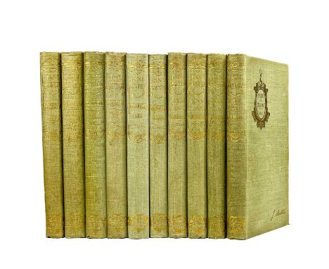 Jane Austen. Ten uniform volumes. 'Pride and Prejudice,' edited by Reginald Brimley Johnson, two vols, original cloth with gi