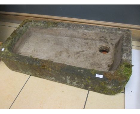 A stone sink or trough, 91cm wide  