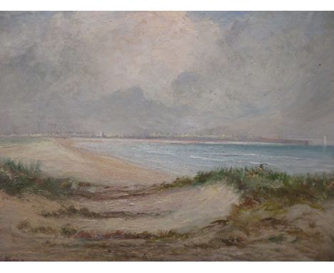 Robert Muter (British, 20th Century), Blyth Links, signed lower left "R Muter / 1944", oil on board, 44 x 60cm. Exhibited: Th