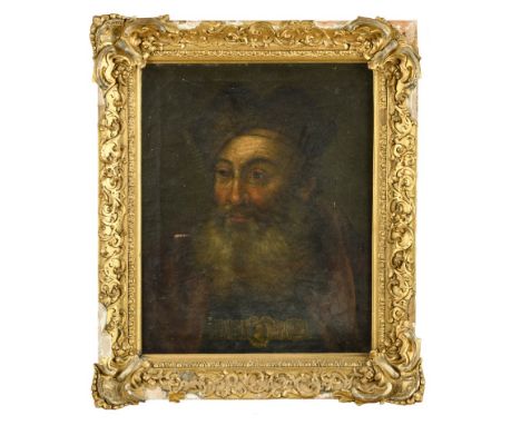 Follower of Christian Wilhelm Ernst Dietrich (German, 1712-1774), Portraits of elderly bearded gentlemen, oil on canvas (a pa