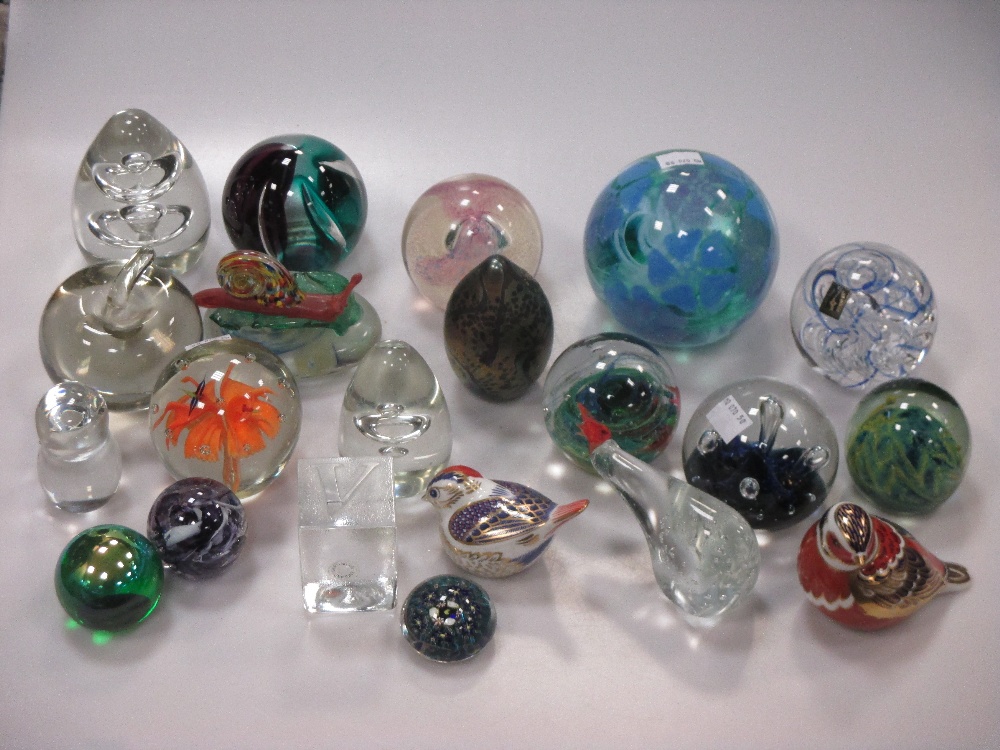 Various Caithness paperweights and others including Derby in Cheffins
