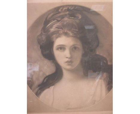 After George Romney (British, 1734-1802), Portrait of Lady Hamilton (1765-1815) as "Circe", mezzotint, published 1895 by Henr