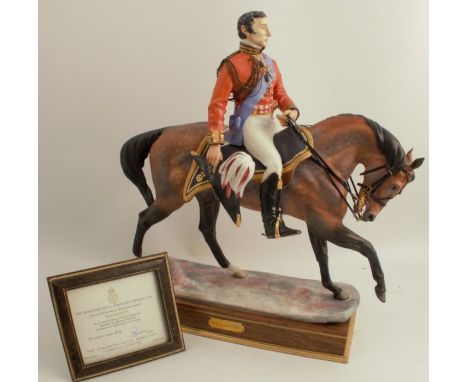 A Royal Worcester limited edition model, The Duke of Wellington, from the Famous Military Commanders Series, modelled by Bern