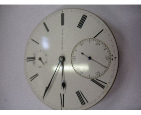A free sprung, fully jewelled, reversed fusee, half plate, English lever movement with up and down dial, together with a free