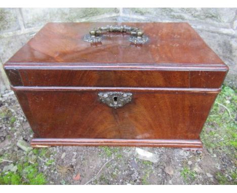 A 19th century tea caddy, height 6ins x width 10ins