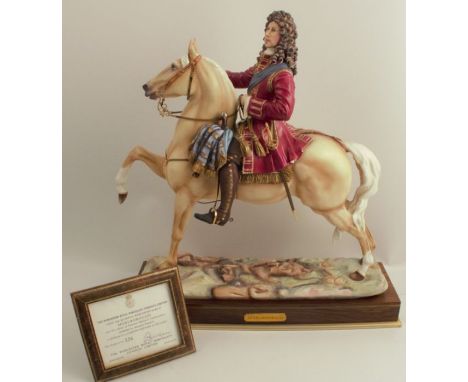 A Royal Worcester limited edition model, The Duke of Marlborough, from the Famous Military Commanders Series, modelled by Ber