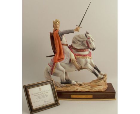 A Royal Worcester limited edition model, Richard Coeur De Lion, from the Famous Military Commanders Series, modelled by Berna