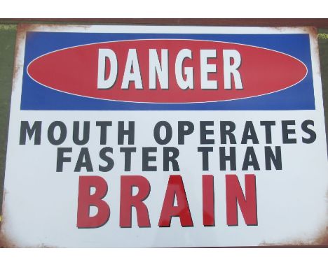 A reproduction enamel sign, 19.5ins x 27.5ins