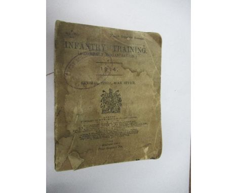 The 1914 Infantry Training Manual, re-printed 1916, together with portrait photo card of Imperial Army soldier, entitled Leut