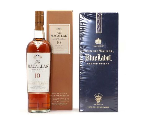 The Macallan, Single Malt Highland Scotch Whisky, 10 years old, 2004 release, 40% vol., 700ml (1, boxed), together with a sea