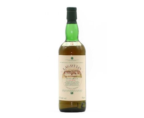 Lagavulin, aged 12 years, Islay malt Scotch whisky, White Horse Distillers Ltd, Glasgow, Scotland, 1980s bottling, 43% alc/vo