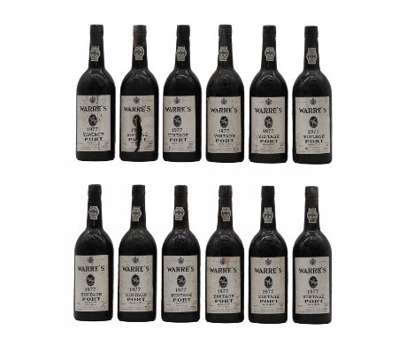 Warres, Vintage Port, 1977 (12)Condition ReportRecently received from The Wine Society.Bottles dusty (unboxed).Some scuffs to