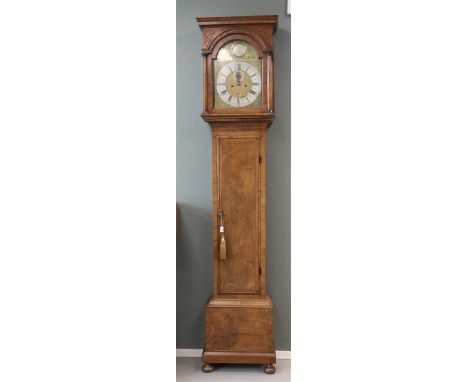 A grandfather clock, so-called longcase or grandfather clock, England, John Meynard, London, 19th century. Brass dial with ad