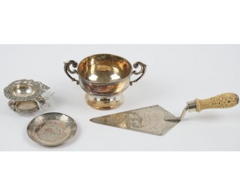 Foreign wares, comprising; a stone mason's trowel, detailed  The Jubilee Memorial Hospital Balapitiya King Edward VII Memoria