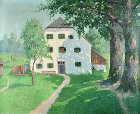 Jakob Koganowsky (1874-1926), Farmhouse in summer light, oil on canvas, signed, 78cm x 95cm.