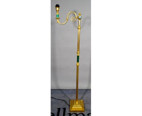 A modern gilt standard lamp, 152cm high. 