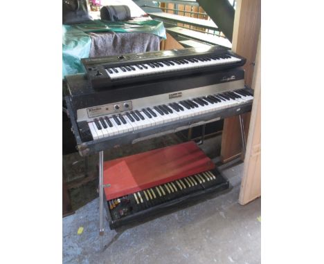 Roland D-50 Linear Synthesizer, Rhodes 73 Mark I Stage Piano and a Vox keyboard,  all a/f and untested