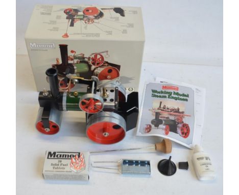 Boxed Mamod SR1A live Steam Roller model in excellent condition, model appears not to have been run, no heat scorching to fue