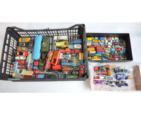 Collection of unboxed mostly vintage diecast model vehicles from Lesney, Lledo, Corgi, Dinky etc, all A/F