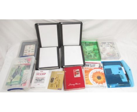 Assorted collection of International stamps predominantly American, loose and in folders, with some philatelic equipment